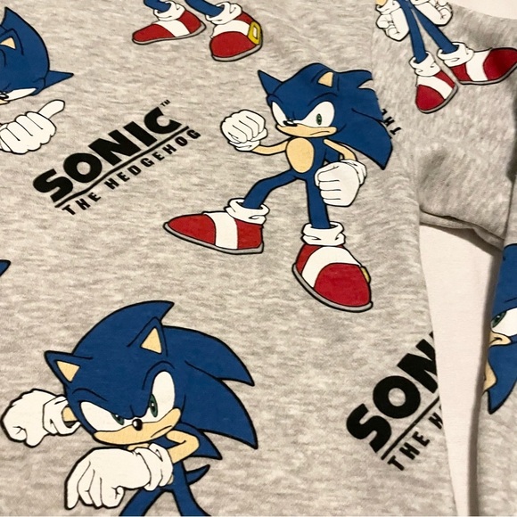 H&M Sonic the Hedgehog Sweatshirt Kids Size 8/10 - Picture 3 of 16